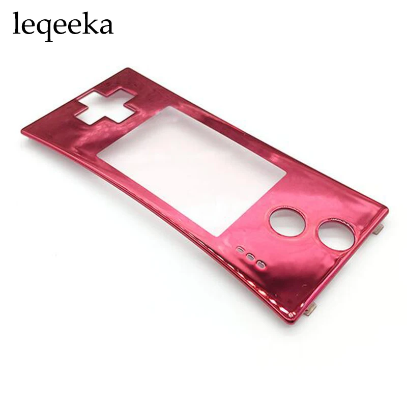 Chrome Красный замена задняя крышка спереди В виде ракушки Корпус случае Для Nintendo Game Boy Micro для GBM