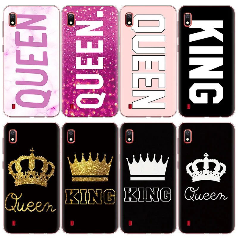 

Fashion Pattern King Queen Case For Samsung Galaxy A30 Couple Soft Silicone Cover Case For Samsung Galaxy A10 A50 Luxury Thin