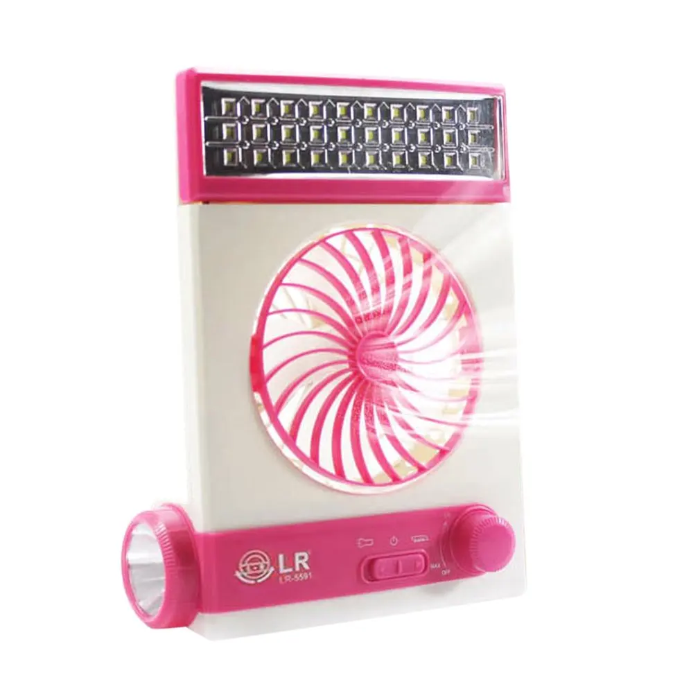 

USB Solar Fan LED Lantern Flashlight Multi-function Rechargeable Camping Tent Night Light Portable for Outdoor Travel Cooling