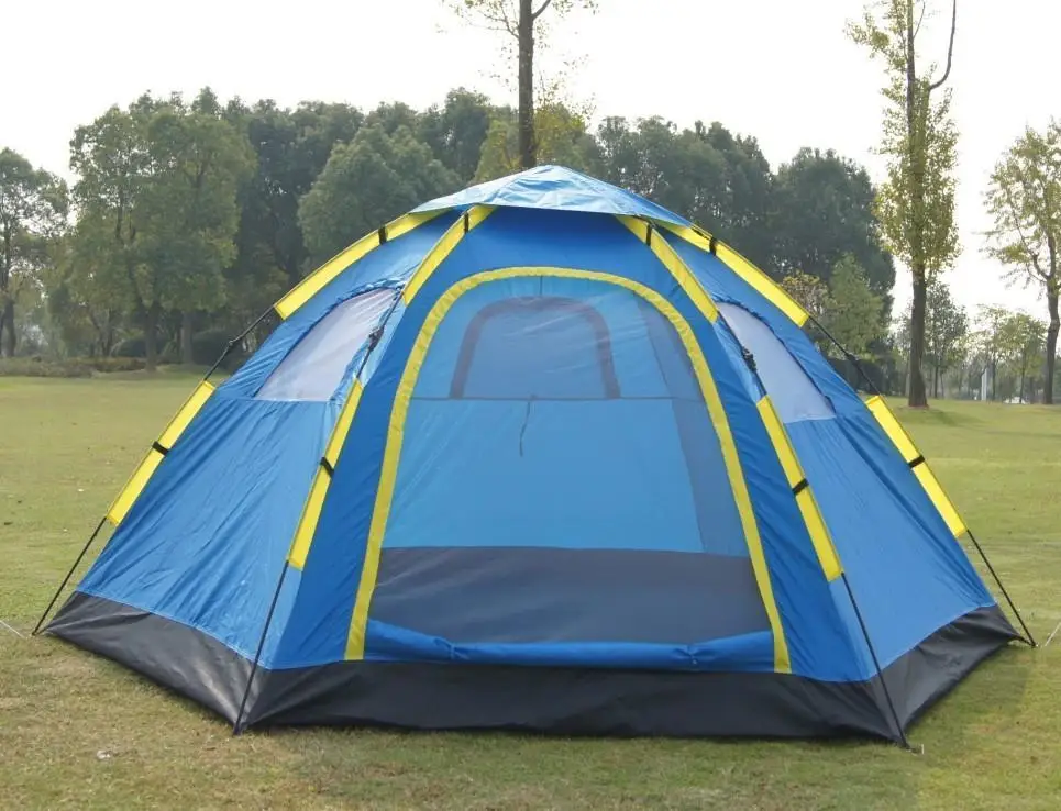 Outdoor 5 8 Person automatic Camping tents double layer 6 family