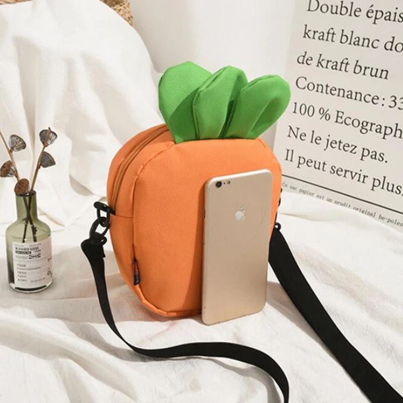 السيدات 2019 لطيف الجزرة حقيبة جميلة قماش حقيبة كتف الفجل شكل Crossbody حقيبة البسيطة عارضة أرتون حقيبة لفتاة