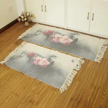 Классический хлопковый матрас лотоса, ковер для дома, гостиной, прикроватный ковер для спальни, коврик для кухни, длинный дверной коврик, коврик для ног, украшение дома