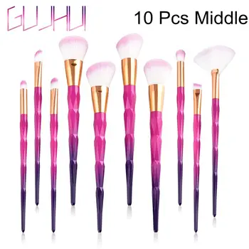 

10/12Pcs Foundation Professional Diamond Make up Brushes Kit Concealer Eyeshadow Contour Eye Lip Blush Beauty Makeup Brushes Set