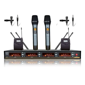 

Bolymic 2 Handheld 2 Lapel UHF Wireless Microphone Systems for SKM9000 karaole cordless microphone for church school