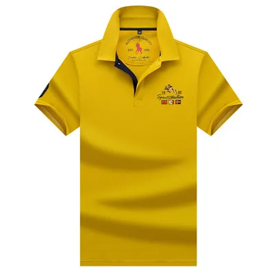 MDS3328-YELLOW Бренд Tace& Shark, мужские рубашки поло, 3D вышивка, одноцветная, в полоску, умная, повседневная, Мужская рубашка поло, высокое качество, мужская одежда - Цвет: MDS3328-YELLOW