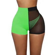 Женские повседневные шорты, сексуальные, одноцветные, высокая талия, Пляжное бикини, купальный костюм, короткие плавки, шорты, купальник, женские плавки, летние