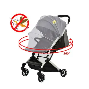 

1PC Enlarged Denser Full Coverage Universal Zipper Convenient Pink Mosquito Net for Baby Strollers Carriers Car Seats Cradles
