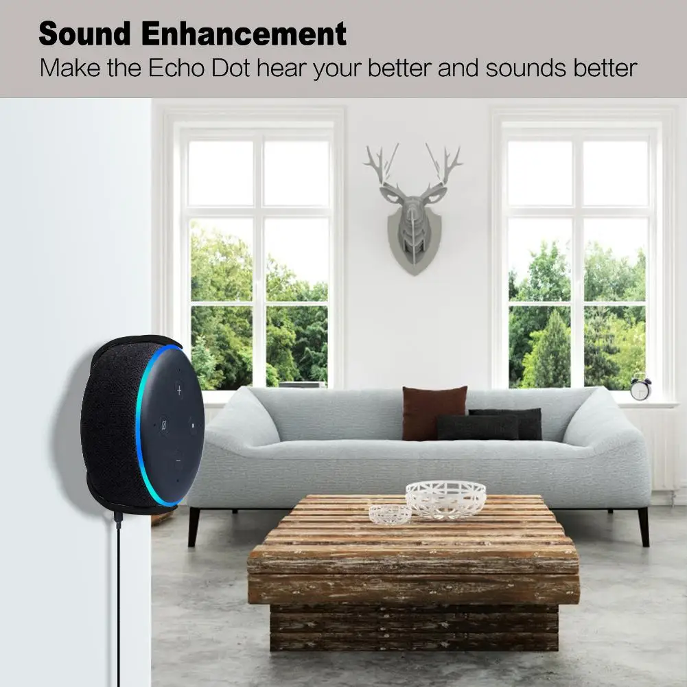 Smart Speaker Suitable Echo Dot 3 Wall Mounted Third Generation Audio Bracket Socket Home Voice Assistant Hook huismerk kopen in de aanbieding Smart Speaker Suitable Echo Dot 3 Wall Mounted Third Generation Audio Bracket Socket Home Voice Assistant Hook huismerk kopen in de aanbieding