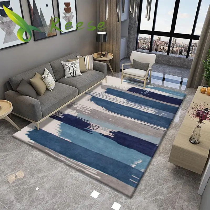 

New Geometric Modern Art Living Room Patterned Rugs Large Carpets Traditional Chinese Floral Kids Bedroom Carpet Soft Door Mat