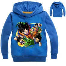 2108 Dragon Ball толстовки Одежда для мальчиков Dragon Ball Z Вегета ГОКу с длинным рукавом толстовки с капюшоном для мальчиков детская одежда верхняя одежда с капюшоном