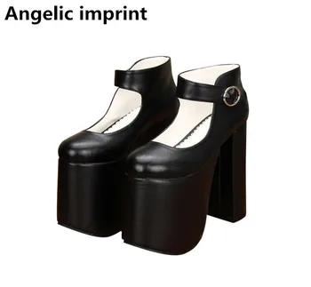 

Angelic imprint handmade woman mori girl lolita cosplay shoes lady super high heels pumps women princess dress party shoes 33-47