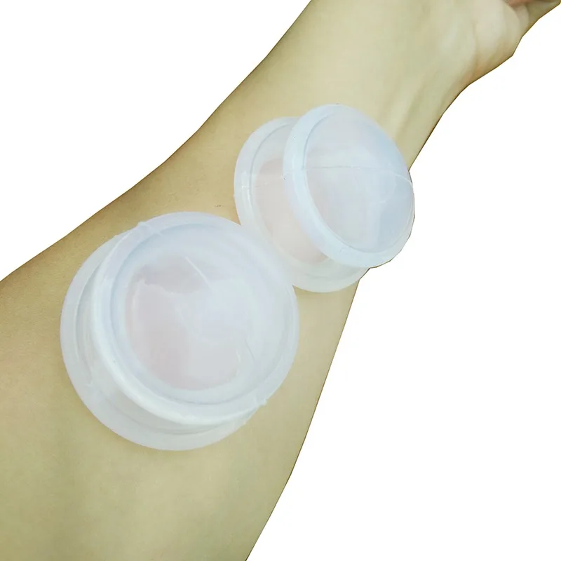 2pcs Transparent Silicone Vacuum Cupping Cups face beauty clearing damp Body Massage Slimming Helper Suction cup Anti Cellulite