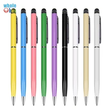 300 шт./лот Универсальный 2в1 емкостный сенсорный экран Стилус с шариковой ручкой для Iphone Ipad Tablet PC samsung