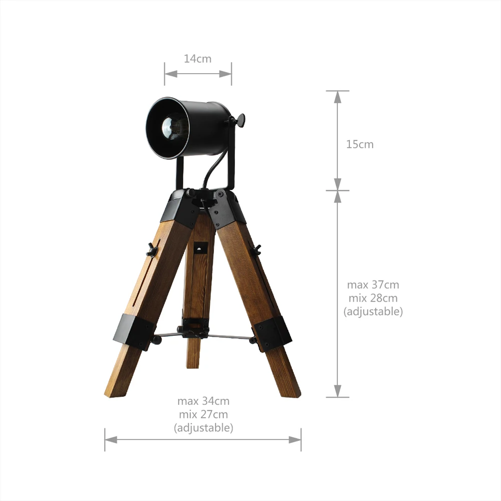  Loft Table Lamp ASCELINA American Retro Creative LED Desk Lamps Adjustable Vintage table light for 