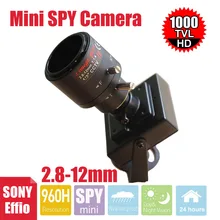 Uvusee CCTV sony Effio 1000TVL 960H 2,8-12 мм варифокальный зум-объектив камера безопасности D/N мини-камера наблюдения