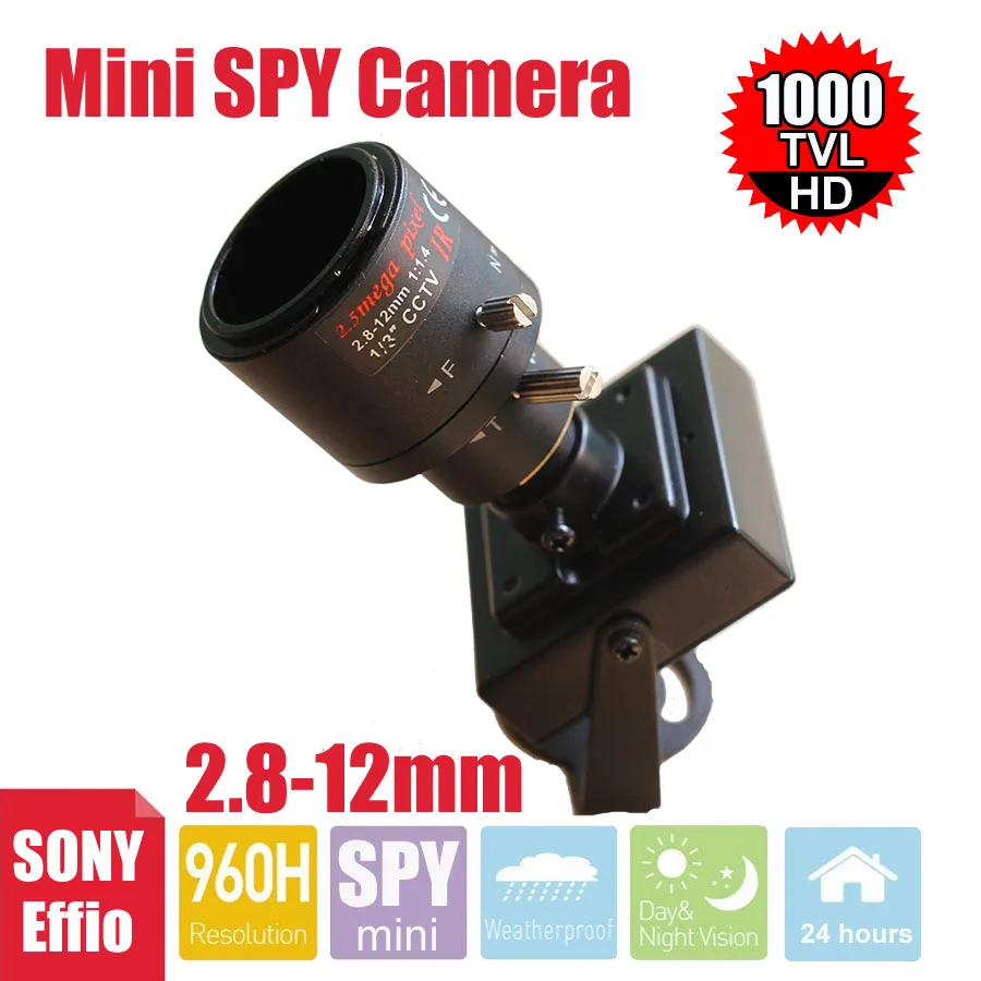  Uvusee CCTV Sony Effio 1000TVL 960H 2.8-12MM Varifocal Zoom Lens Security camera D/N Mini surveilla - 32771440131