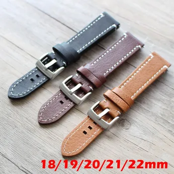 

18mm 19mm 20mm 21mm 22mm 23mm Yellow Brown Black Watchbands Genuine Leather Watchband Watch Strap for Longines/Mido/Tissot/Seiko