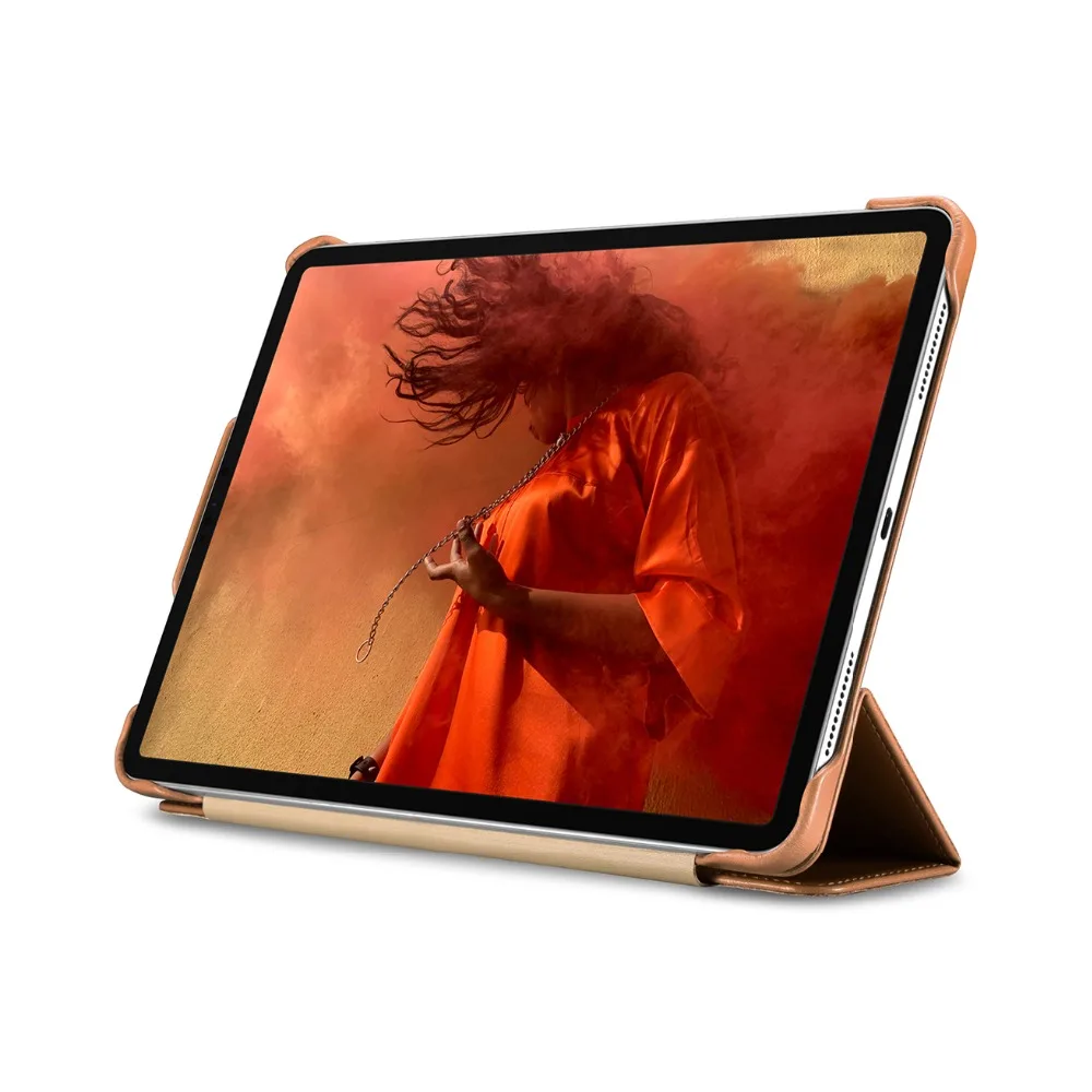 Деловой кожаный чехол Icarer в стиле ретро для iPad Air 10 9 книжка из 2020 натуральной кожи