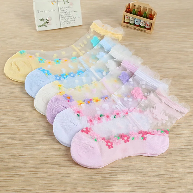 Детские носки От 10 до 15 лет для девочек кружевной стиль 6 парт/лот|children sock for