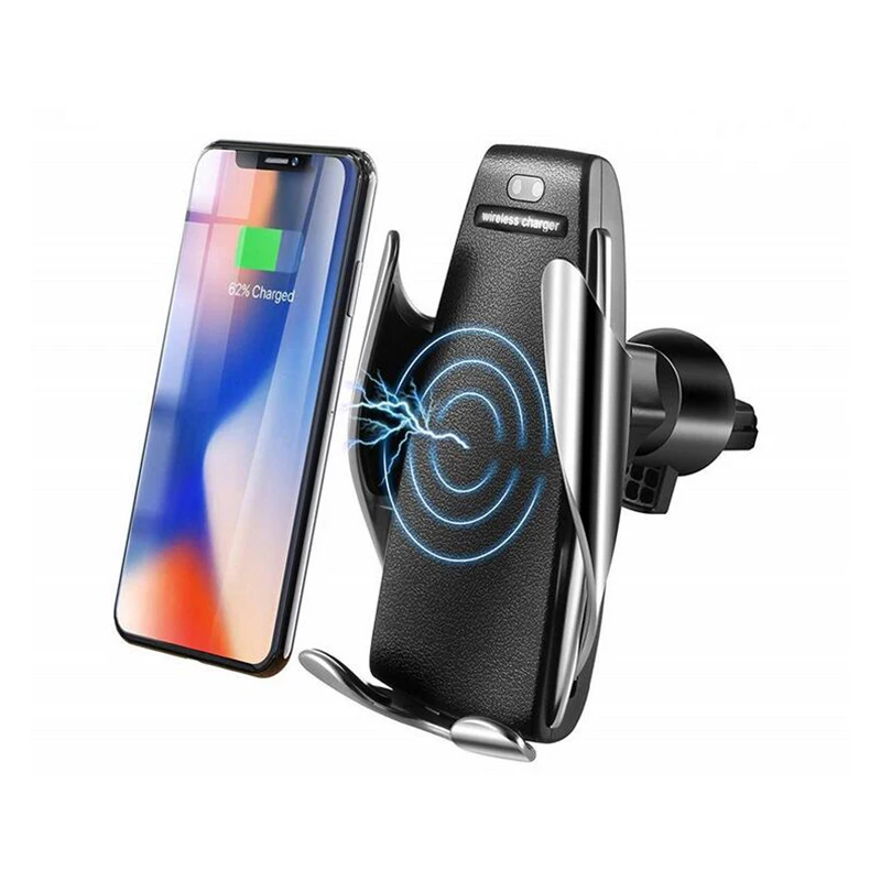 

Wouwon Qi Automatic Clamping Infrared Sensor Quick 3.0 Fast Car Wireless Charger Holder For iPhone X 8 Xs Max XR Samsung S8 S9