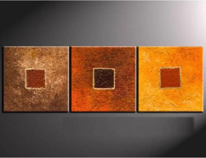 

3 Panel Pictures Modern Home Decor Wall Art Hand Painted Colorful Geometric Oil Painting on Canvas Household Adornment Paintings