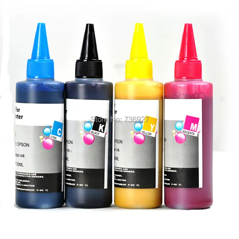 4X 100 мл чернила для заправки краски Epson L101 L111 L130 L201 L211 L220 L301 L303 L310 L313 L351 L353 L358 L360 L363 L558
