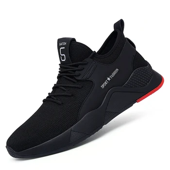 

British style men plus size breathable steel toe caps working safety shoes anti-puncture building worker shoe security boots man