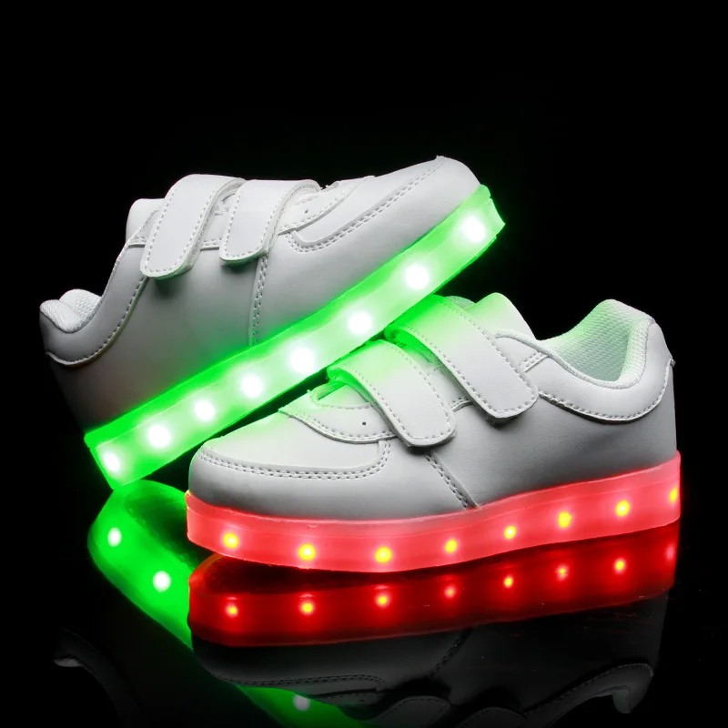 2016 Fashion Brand Boys Girls LED Light Shoes Kids