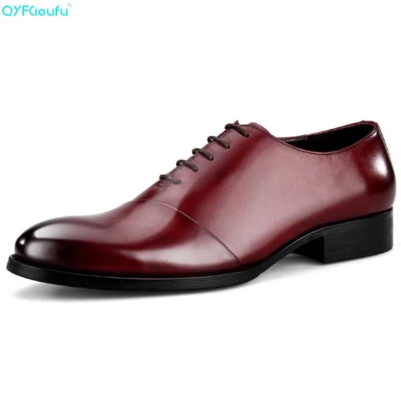 

Genuine Leather Formal Oxford Shoes For Men Dress Shoes High Quality Italian Handmade Luxury Designers Wedding Shoes