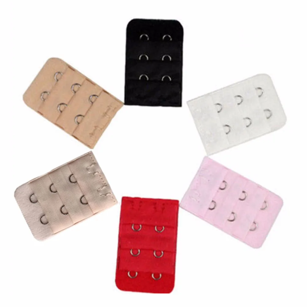 Women 3 Rows 2 Hooks Bra Clasp Bra Back Extender Extension Replace