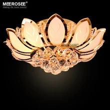 Gorgeous Lotus Flower Ceiling Light Crystal Lampshade Ceiling Lamp for Living Room Bedroom Lustres lamparas de
