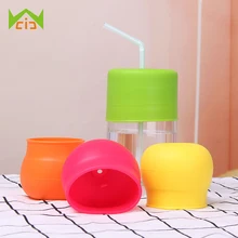 WCIC Пищевая силиконовая кружка-непроливайка с крышкой для детские чашки маленькие стеклянные крышки для выпечки для детских крышки для чашек BPA бесплатно 5 цветов