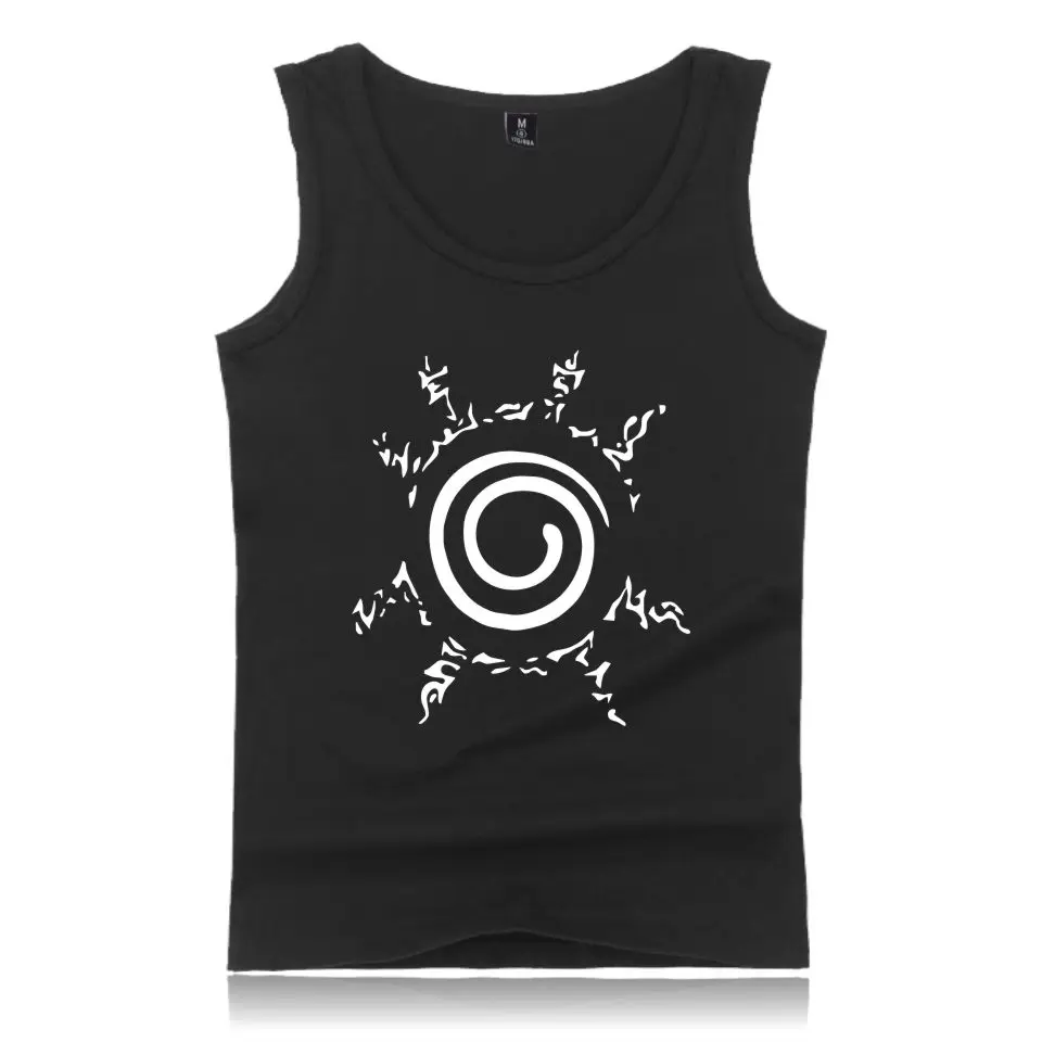Aikooki Uzumaki Naruto жилет Наруто Для мужчин Для женщин Повседневное хлопковая майка, топ в стиле «хип-хоп» лето для мальчиков и девочек, Популярная мода жилет топы с принтом