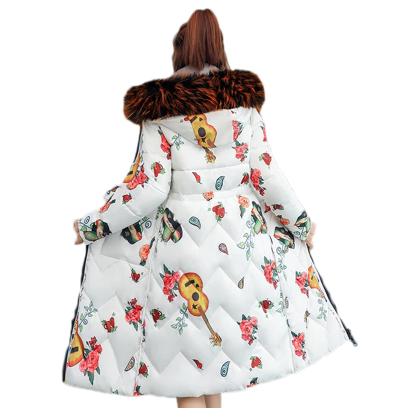 

Double-sided wear Winter down jacket with fur collar and hood long thick warm Women Parka Casaco Feminino Abrigos Mujer Invierno