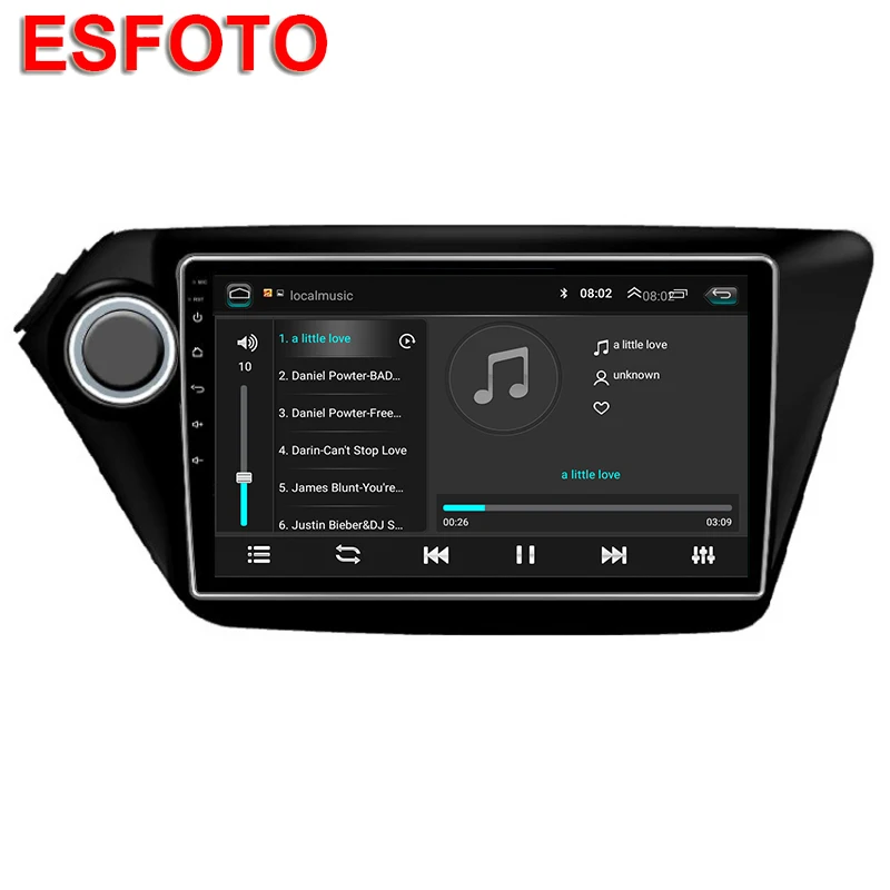 Top 2 Din Car Dvd Multimedia Player for Kia K2 Rio 2010 2011 2012 2013 2014 2015 2016 2017 Gps Navigation Headunit Car Radio BT Wifi 4