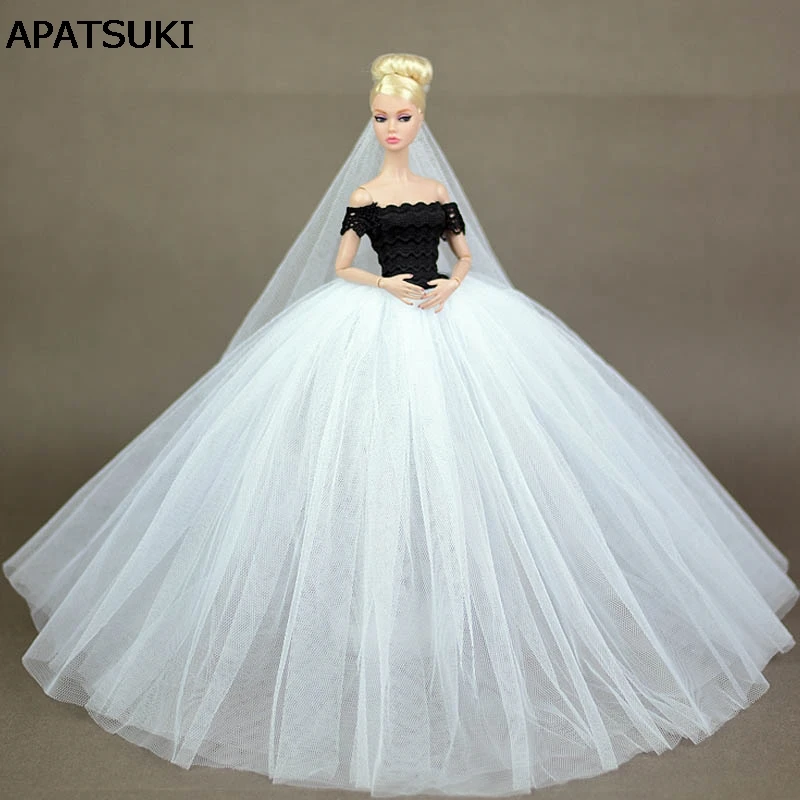 black lace white wedding dress