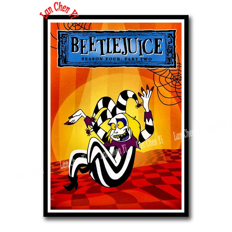 Фильм ужасов Beetlejuice с покрытием бумажный плакат настенная живопись для бара комнаты декорации Декор для дома 42*30 см