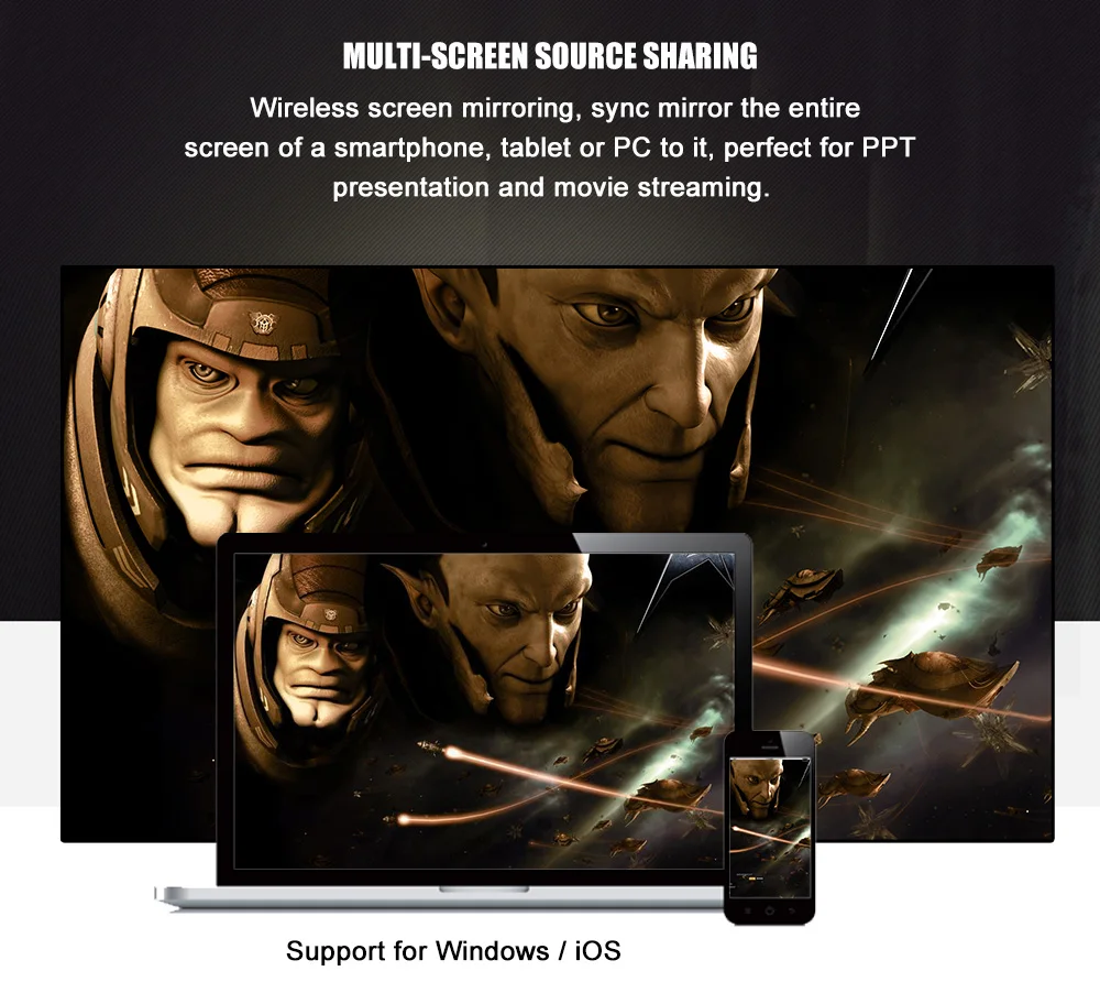 Coolux S3 DLP проектор 3D 1500 люмен 4K 1 2 5 м домашний кинотеатр Cortex A53 1500: 1280x800