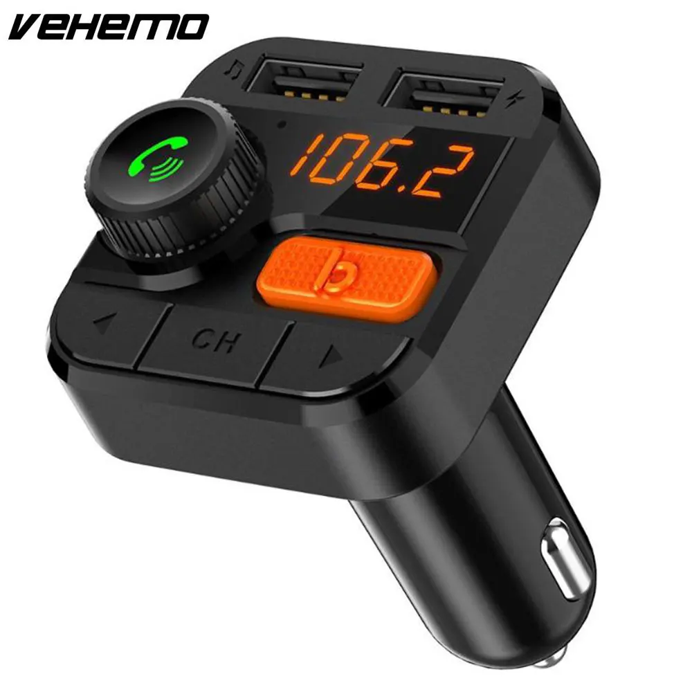 Автомобильный Bluetooth MP3-плеер Handsfree Car Kit бас FM передатчик поддержка tf-карты 3 1 А