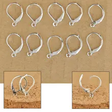 Bezpłatny statku 100 sztuk dokonywanie ocena biżuteria prawdziwe 925 Sterling Silver Hoop koło Hook kolczyk bigle DIY biżuteria wykonane koraliki