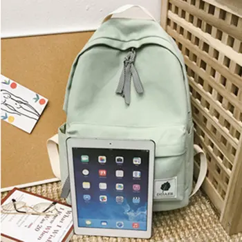 

Hot Selling Canvas School Bag Large Capacity Backpack for Girl Students School -B5