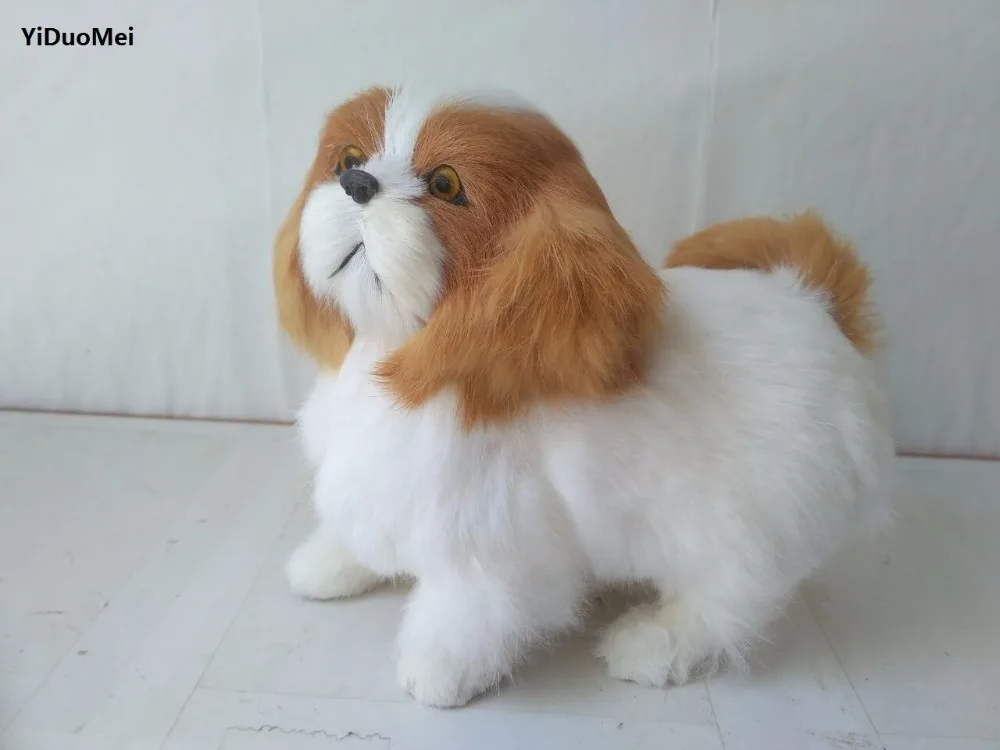 Besar 18x10x16 Cm Buatan Model Anjing Peking Plastik Pandent