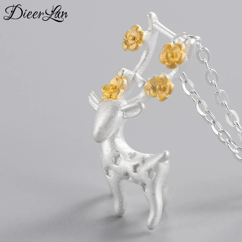 

New Arrivals 925 Sterling Silver Deer Animals Necklaces & Pendants For Women Fashion sterling-silver-jewelry