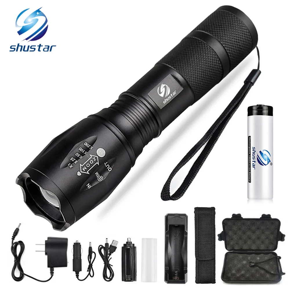 Led flashlight Ultra Bright torch T6/L2/V6 Camping light 5 switch Modes 10000 LM Zoomable Bicycle Light use 18650 battery Led flashlight Ultra Bright torch T6/L2/V6 Camping light 5 switch Modes 10000 LM Zoomable Bicycle Light use 18650 battery