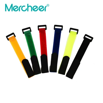 

60cm long 2.5cm wide 10pcs Self Adhesive Reusable Cable Tie Nylon Fastener Hook and Loop Strap Cord Ties PC TV Organizer