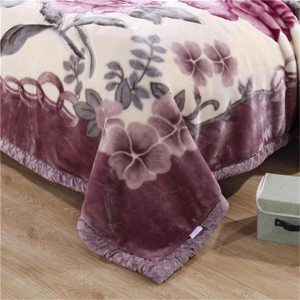 Super Soft Warm Fluffy Blanket Double Layer Mink Blanket Double