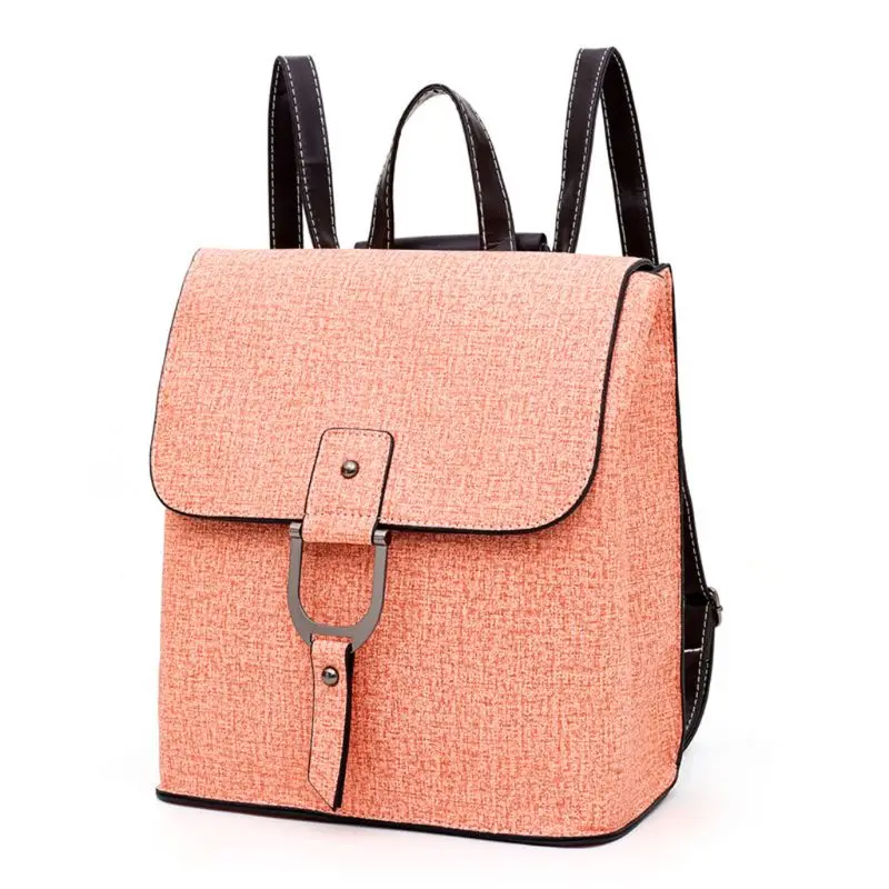 PK Womens Leather PU Backpack Vintage Tablet PC Coffee Backpack Travel Daypack College Bookbag for Women, School Rucksack Bag - Цвет: PK