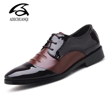 

Men Leather Shoes Oxford PU Leather Men's Dress Shoes Business Flat Shoes Breathable Men's Banquet Wedding Shoes 48