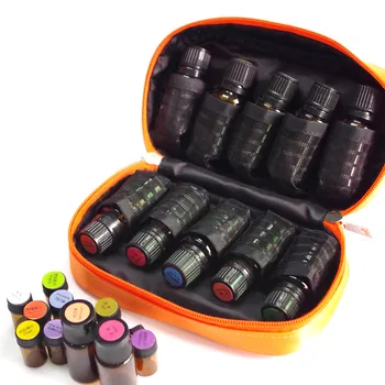 

10 Bottles Essential Oil Storage Bag Case 5ml/10ml/15ml Pouch Organizer Rangement Zipper Bag Carrying Portable Travel Holder