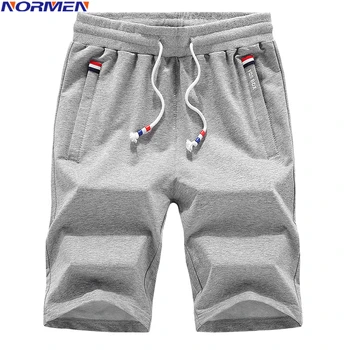 

NORMEN Men's Fashion Solid Color Shorts Cotton Plus Size Comfortable Short Pants Man Summer Style Breathable Shorts Men